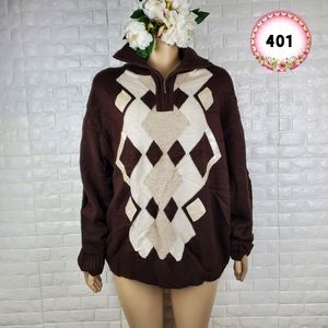 maestro large brown & beige pull over ( 5 for $20 )